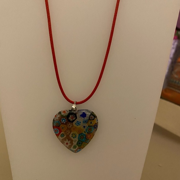 💕💜Valentine! multi colored heart necklace - Picture 3 of 7